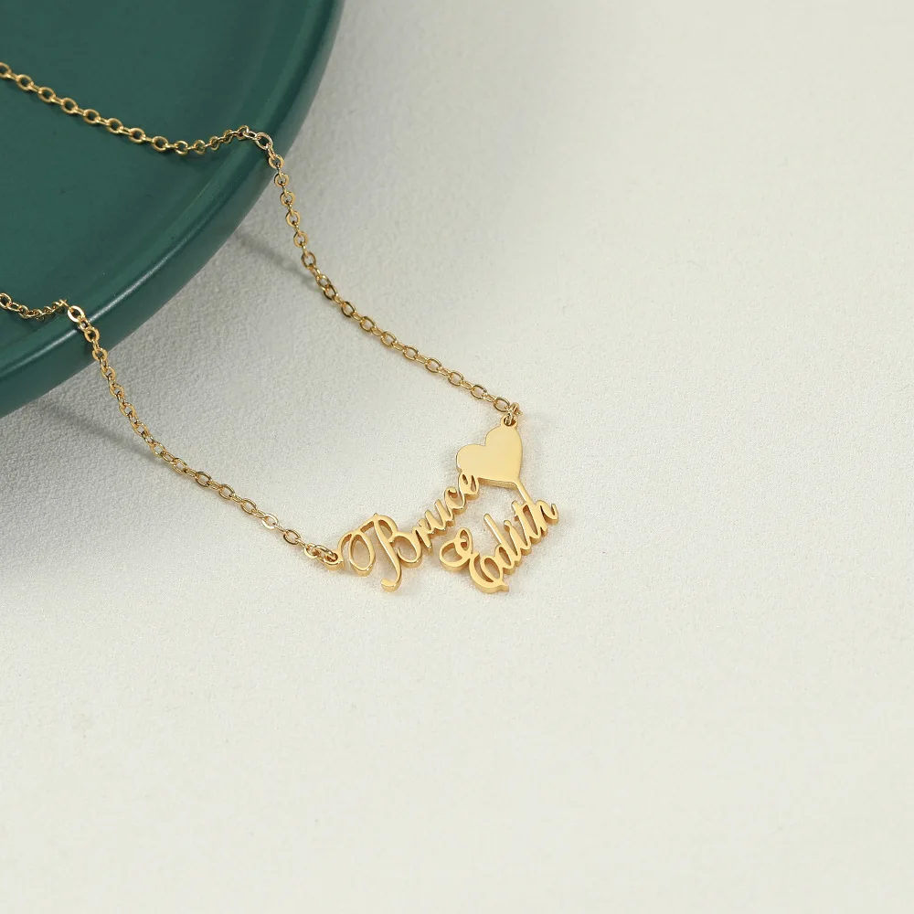 Luxury 925 Silver Personalize Multi Name Necklace Gold Plated Letter Nameplated Choker Chian Women Jewelry Gifts