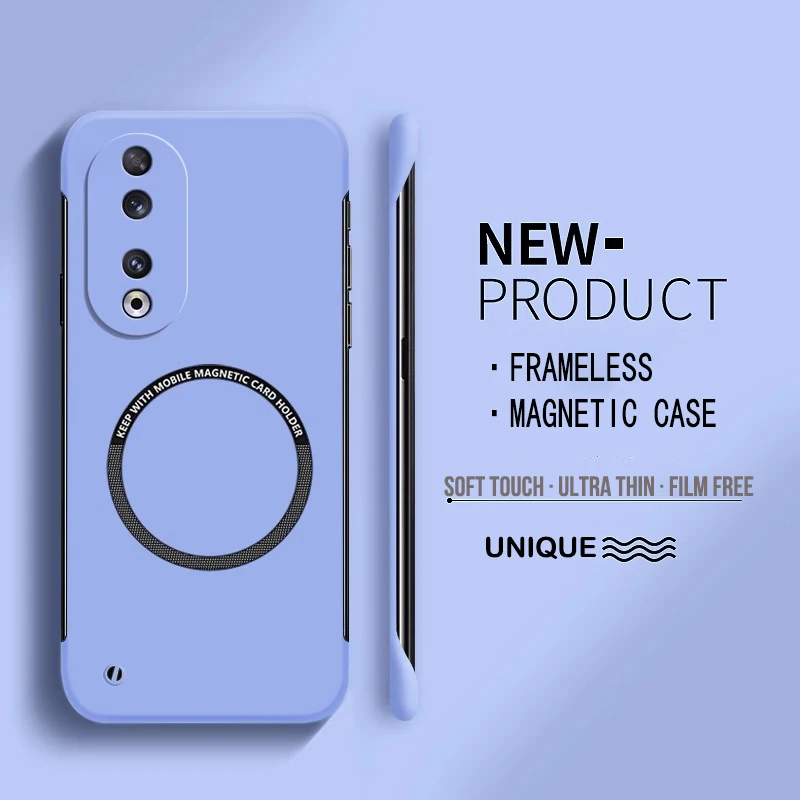 Ultra Thin Magnetic Frameless Hard PC Matte Phone Case with Magsafe - Solid Color