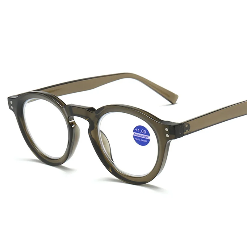 Vintage Oval Reading Glasses for Women Men Anti Blue Light Presbyopia Eyeglasses Computer Hyperopia Diopter +1.0 +1.5 +2.0 +2.5 4