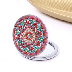 Elegant DIY Mandala Diamond Art Compact Mirror Kit (004)