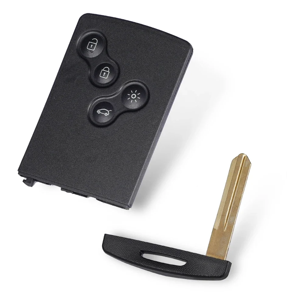 4-Button Smart Remote Key Shell with Blade - Premium Car Key Case Replacement