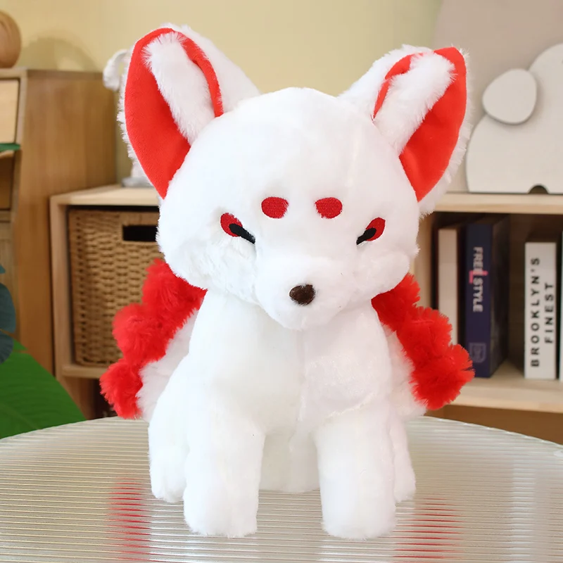 1pc Lifelike Nine Tails Fox Plush Toys Stuffed Animal Nine-Tailed Fox  Kitsune Dolls Creative Gifts for Girls White Red Fox Toys - AliExpress