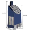 Polyester Portable And Foldable Replacement Bag Waterproof Oxford Fabric For Shopping Cart 6