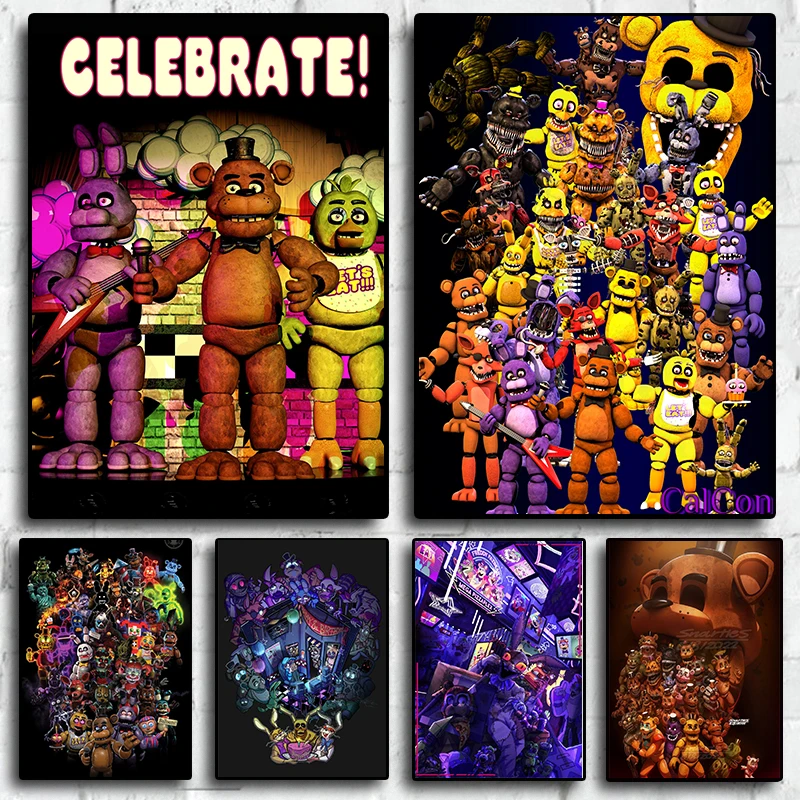 2023 Horror Movie Fnaf Poster Aesthetic Five Thriller Game Music