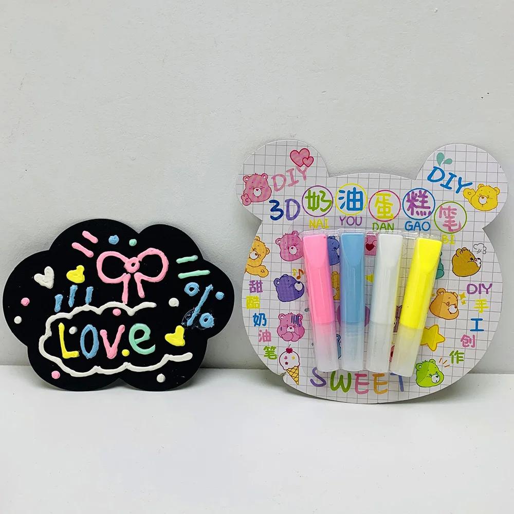 5 Styles Three-dimensional Popcorn Pens Jelly Fudge Magic Puffy