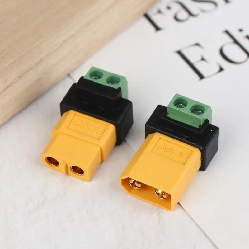 XT60 Männlich Weiblich Auf 2Pin Terminal Adapter Solderless Lade Stecker Für UAV Balance Ladegerät Solar Panel Modell Geräte – Detail 2