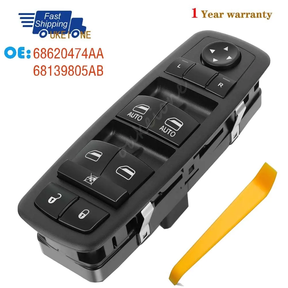 68620474AA 68139805AB For Dodge Charger Ram Chrysler 200 300 4-Door 2011-2016 Front Left Electric Power Master Window Switch 1