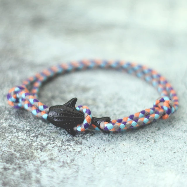 Novel Double Layer Adjustable Shark Bracelet Handmade Pure Cotton