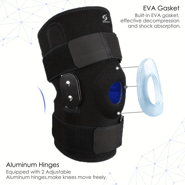 Sportout Knee Support with Removable Aluminium Hinges Knee Support Perfect for Gym, Weightlifting, Walking, Sports, Volleyball 4