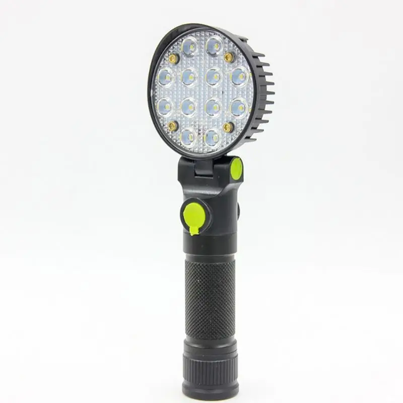 Rechargeable LED Work Light with Magnetic Flexible Base, USB Charging, 4 Lighting Modes, COB Flashlight for Camping, Car Repair