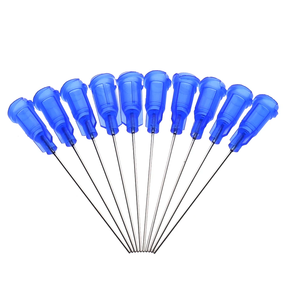 100pcs/lot 17G length 55mm Precision passivated S.S. Dispense Tip PP Safetylok hub glue dispenser needles