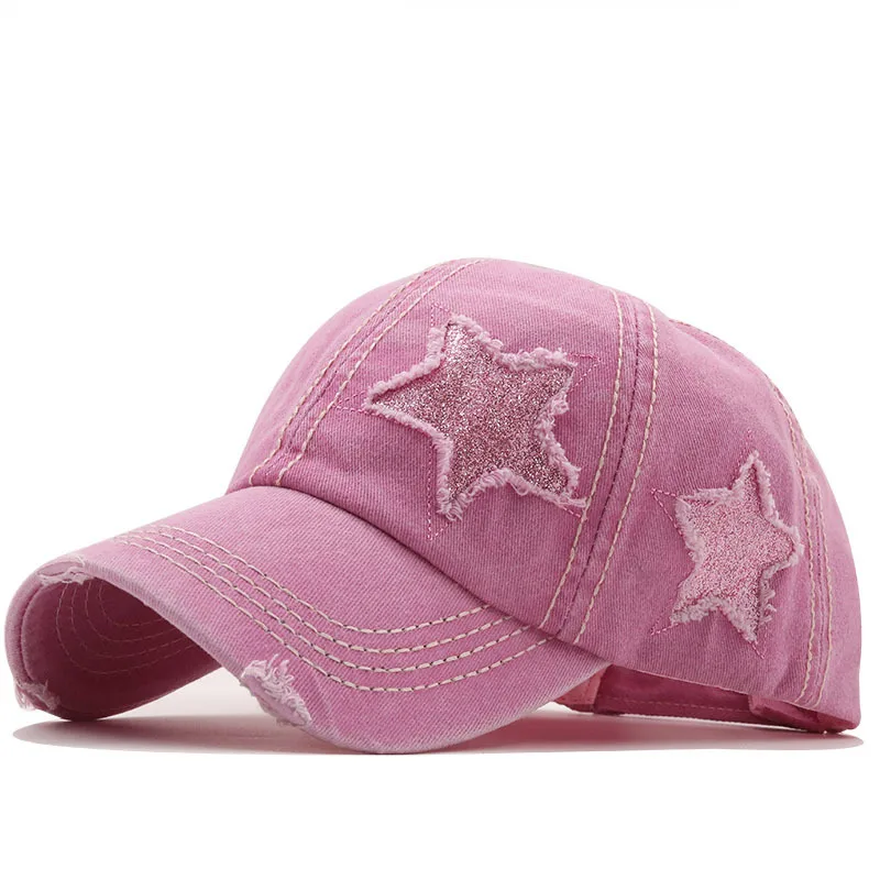  - Washed Denim Hole star Baseball cap Snapback Hats Autumn Summer fishing Hat for Men Women Caps Casquette hats Gorras