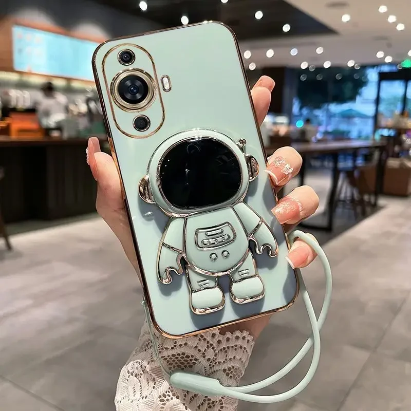 Luxury Electroplated Astronaut Phone Case - Cute Mobile Bumper Cover