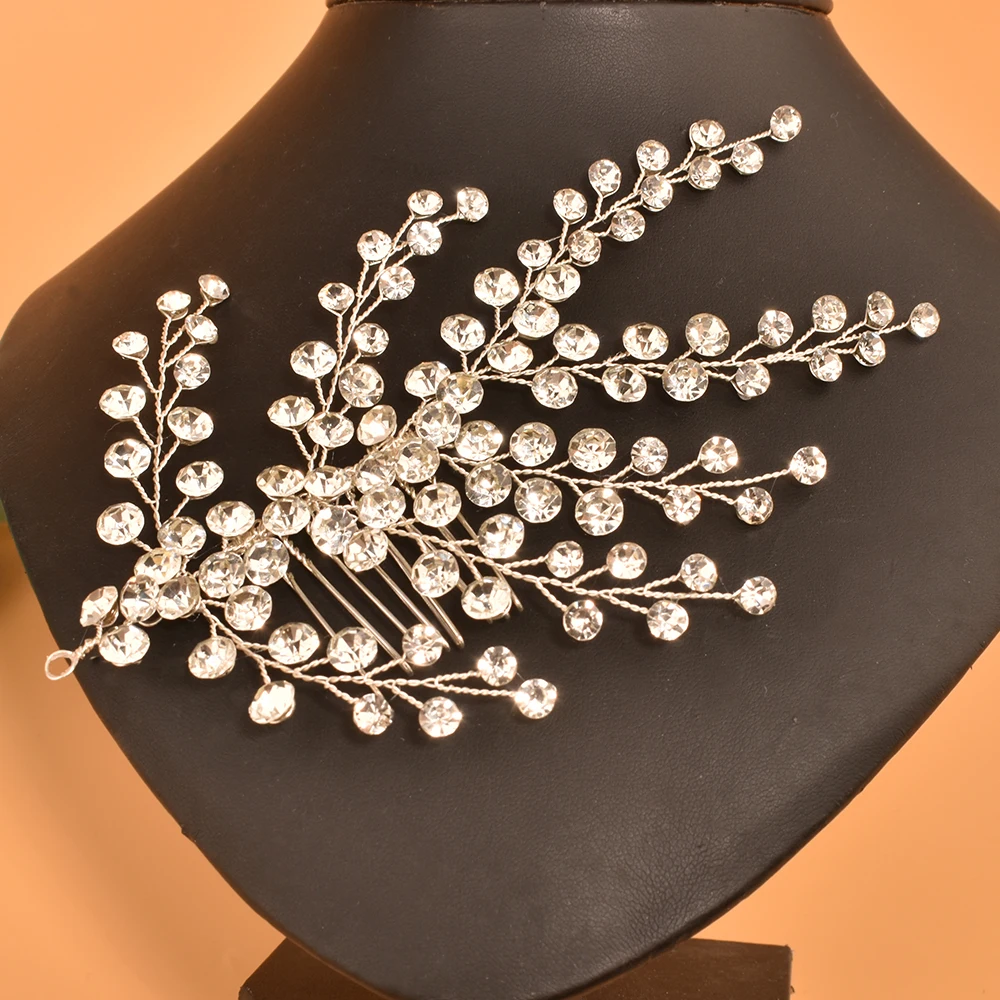 DZ227 Newest Crystal Bridal Hair Combs Rhinestone Wedding Hair Accessories Fashion Women Headpiece Bridesmaids Accessories