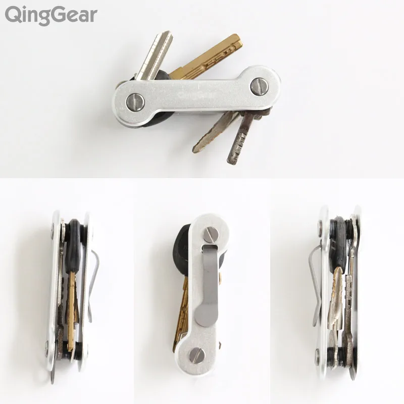 QingGear SKEY Key Organizer Holder door Key Pocket Organization Tool Key Clip With pocket Clip 3 Sets Screw 5