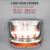 Reducing Rice Cooker 2 Cups Uncooked Small Induction Rice Cooker Maker Rice and Grain Multi-Cooker with Stainless Steel Inner Po 2