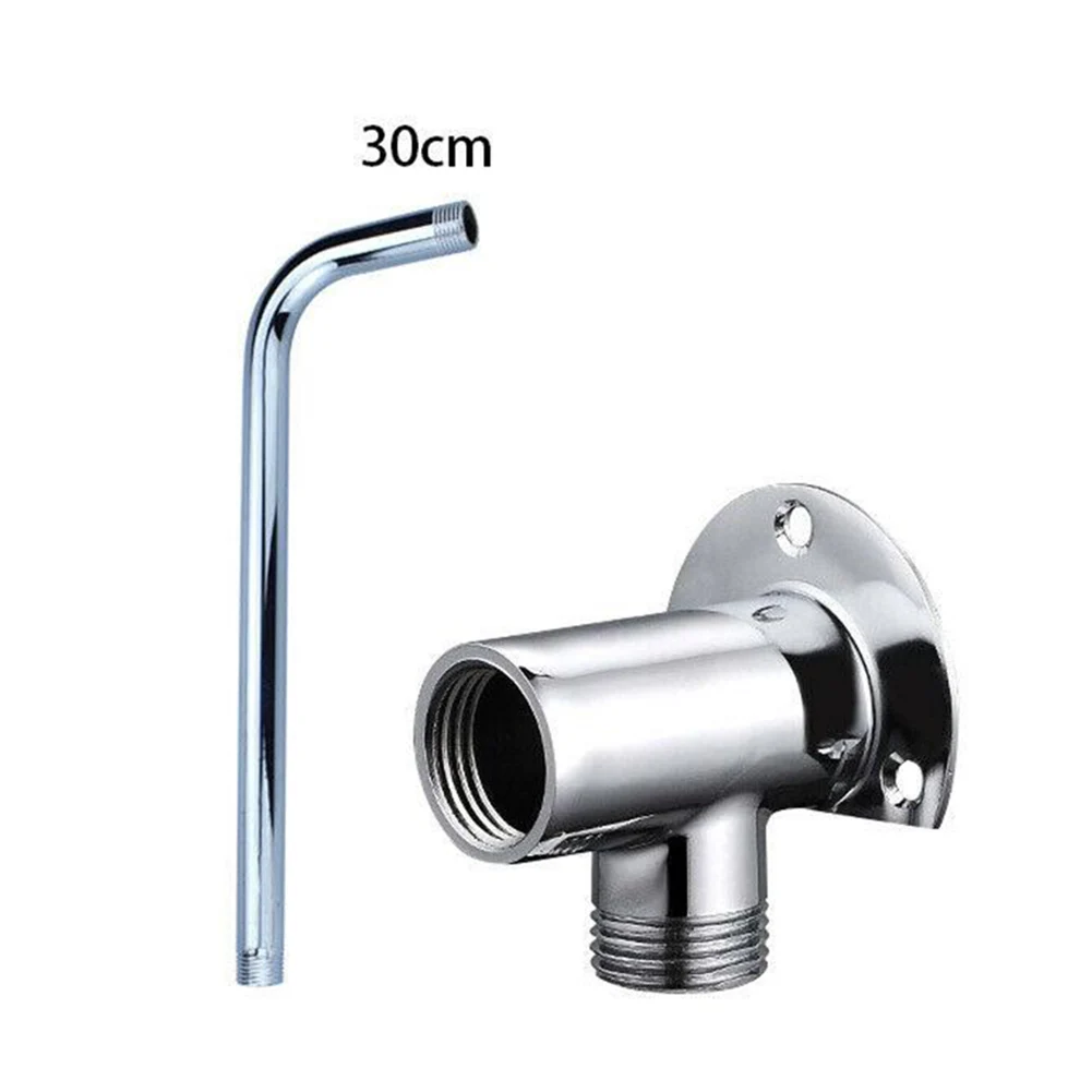 

Stainless Steel Shower Arm Bottom Hose Wall Mounted Shower Head Extension Arm Fixed Base Bracket Bathroom Accessories
