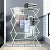 Drying Rack for Clothes Simple Retractable Drying Rack Three-layer Floor Balcony Drying Cooling Clothes Rack Metal Clothing Rack 2