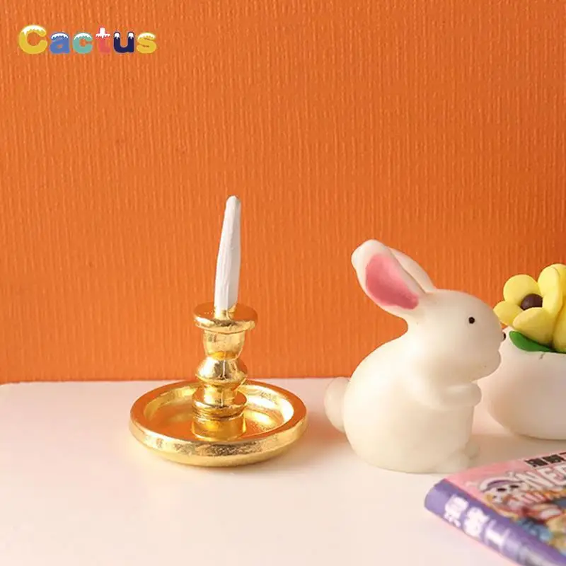 

1:12 миниатюрный подсвечник для кукольного домика, модель подсвечника, домашний декор, детская игрушка для ролевых игр, аксессуары для кукольного домика