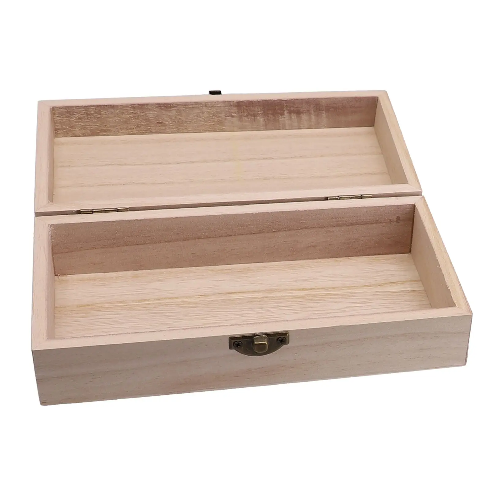 

Retro Wooden Jewelry Storage Box Clamshell Wooden Box Rectangular Desktop Organizer For Necklace Bracelet Ring Storage Box