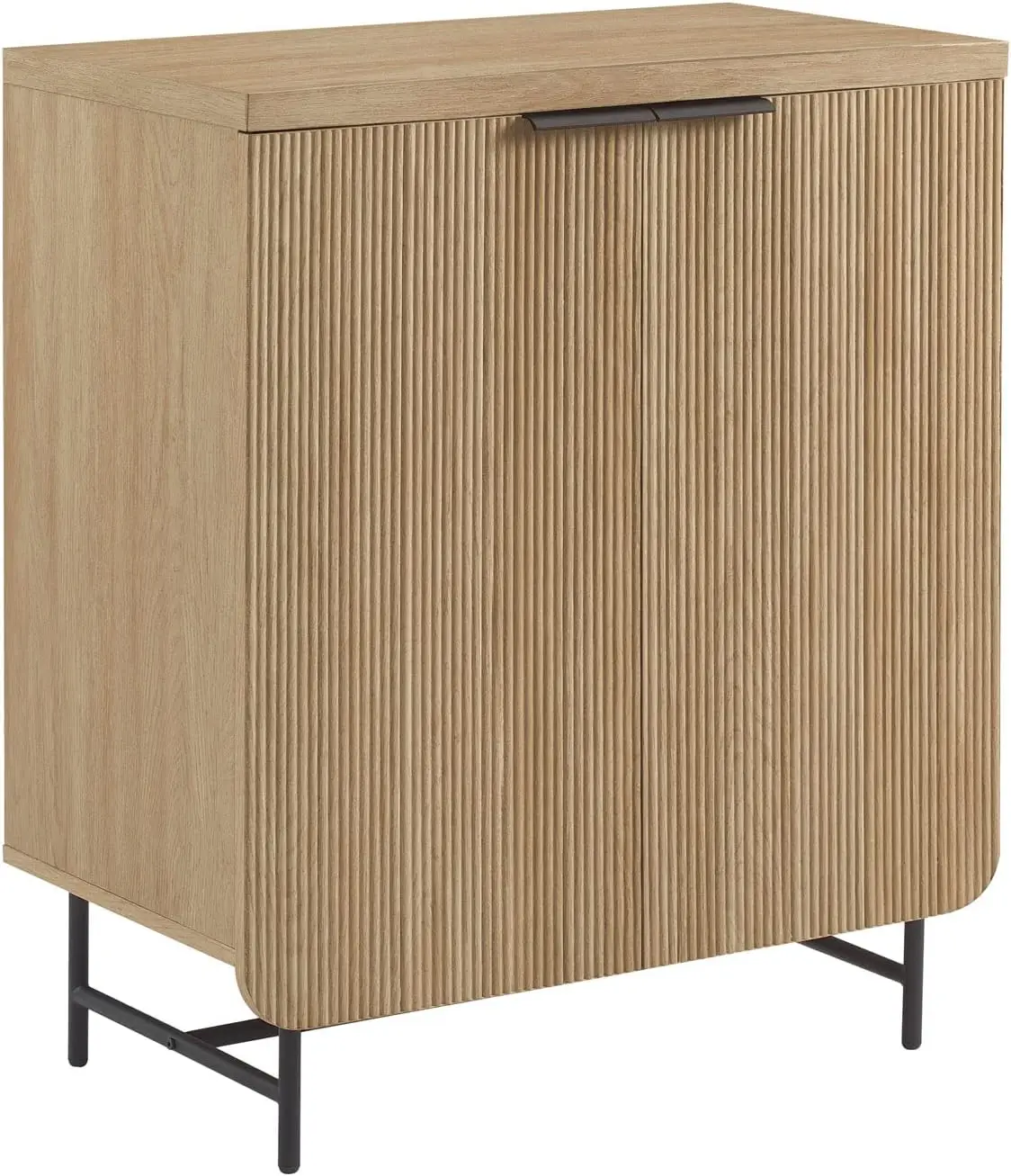 

Walker Edison Lowen Contemporary Fluted-Door Accent Cabinet 32 Inch Coastal Oak