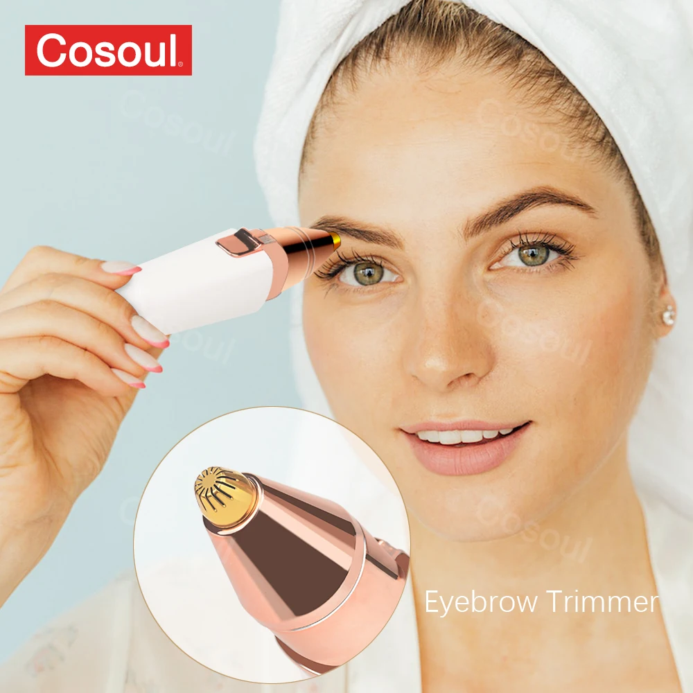 Cosoul Eyebrow Facial Trimmer Women Facial Hair Removal and Eyebrow Shaver Face Lips Body Painless Hair Removal Razor hair removal epilator electric eyebrow trimmer hair removal tool facial hair epilator