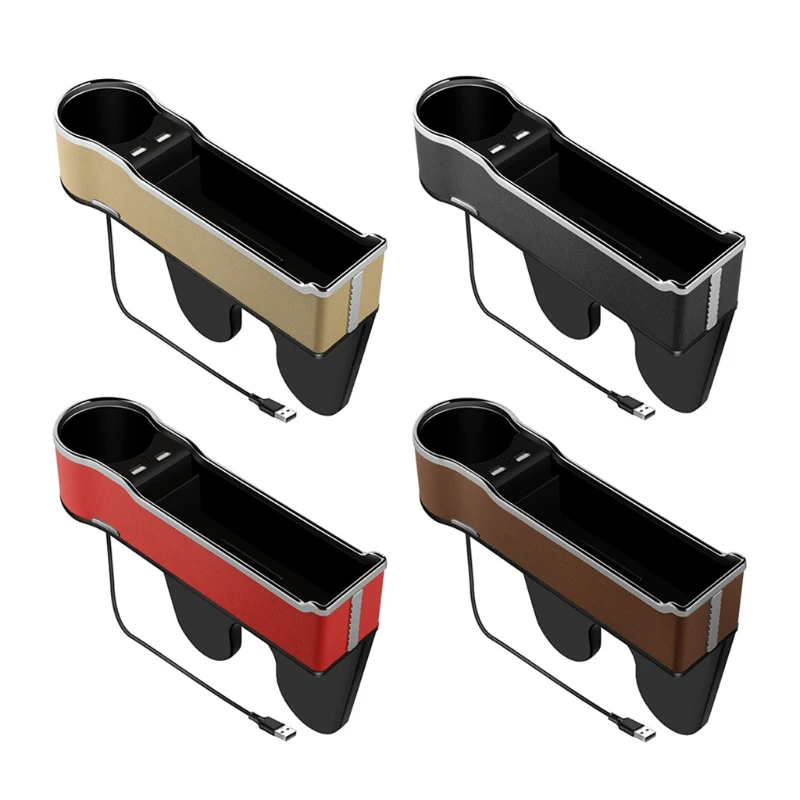 

Многофункциональный органайзер для автомобильных сидений, двойной зарядный USB-ящик для хранения, консоль сиденья, боковой с