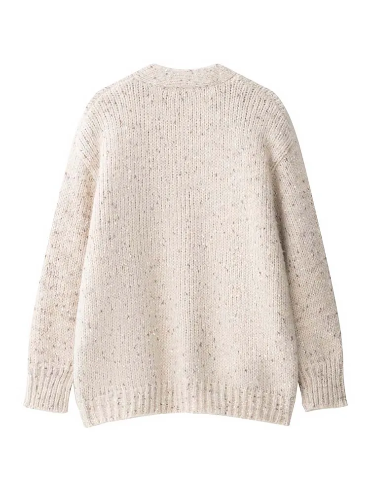 2025 New Women Fashion Knitted Cardigans Long Sleeve Button V-Neck Sweater Cardigan Autumn Winter New Style Outerwear