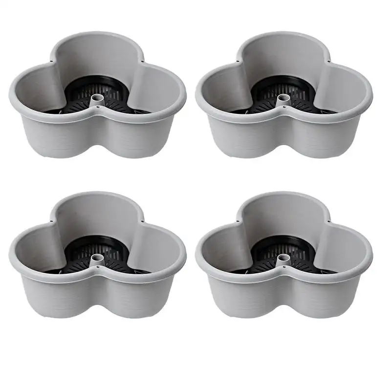 4 Levels Plant Tower Stackable Vertical Flower Pot With Movable Tray Stackable Strawberry Planter Vegetables Plant Pot Frame