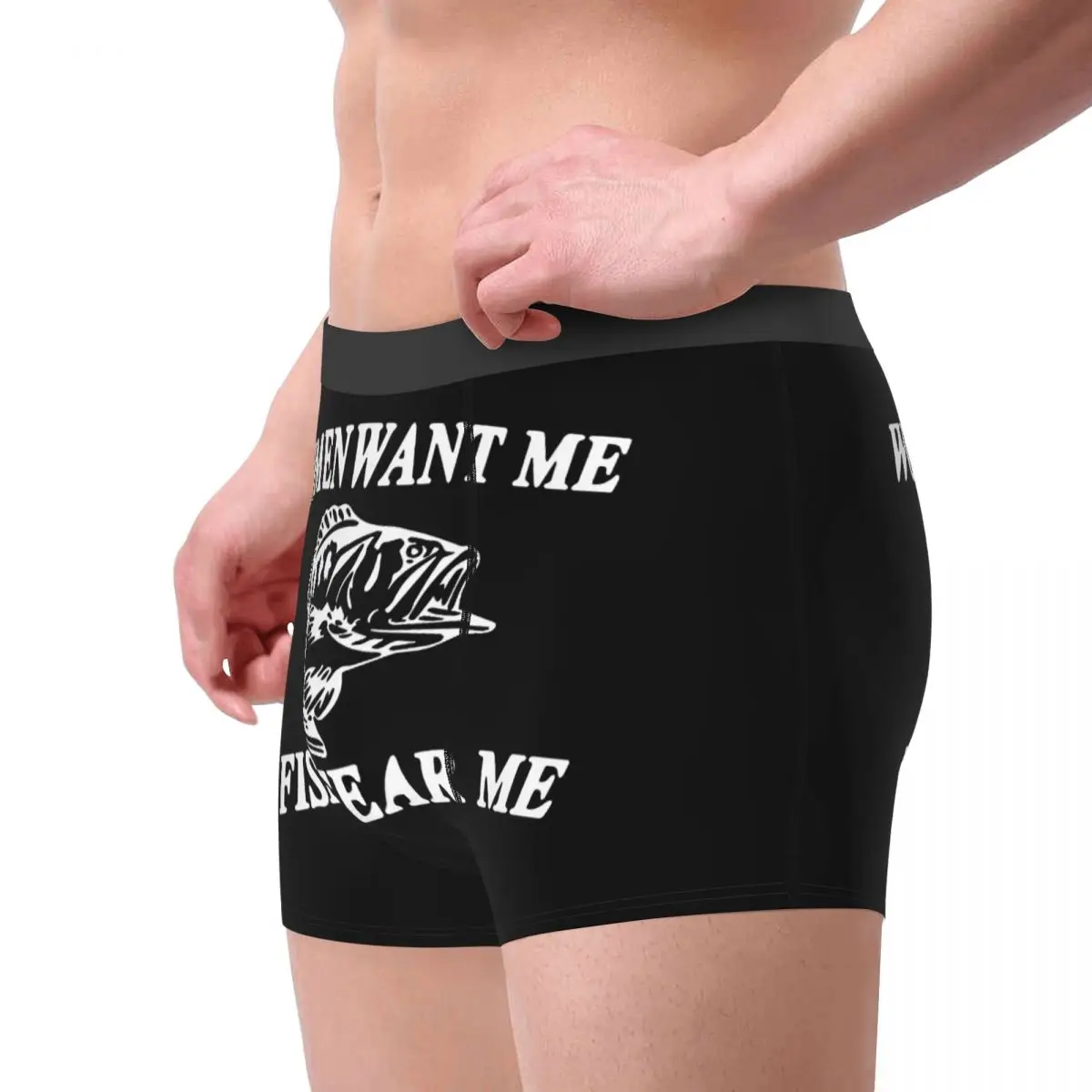 Women Want Me Fish Fear Me Boxer Shorts For Men 3D Printed  Fishing Fisherman Underwear Panties Briefs Breathbale Underpants 3
