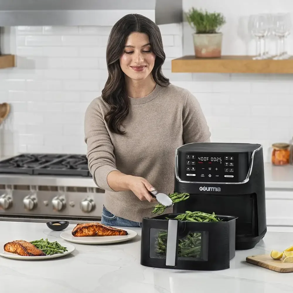 8QT Air Fryer with 12 Presets Extra-Large Capacity Window & Light FryForce 360 Technology Preheat Reminder Guided Prompts 3