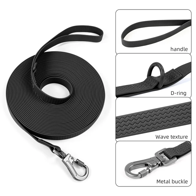 1.8M 3M 5M 10M PVC Heavy Duty Long Dog Leash for Large Medium Dogs Waterproof Easy Clean Strong Durable Running Training Leash 2