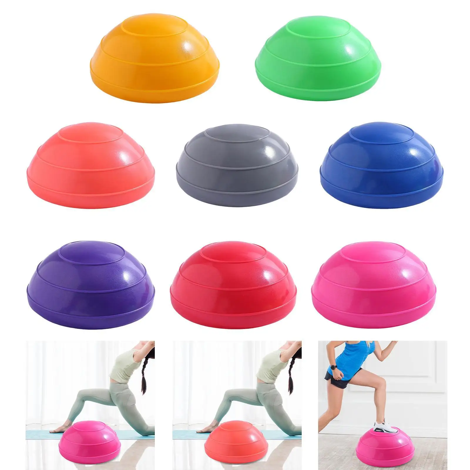 Balance Pod Nonslip Fitness Half Dome Squat Exercise Stepping Pad for Feet Coordination Sports Core Body Balancing Gymnastics