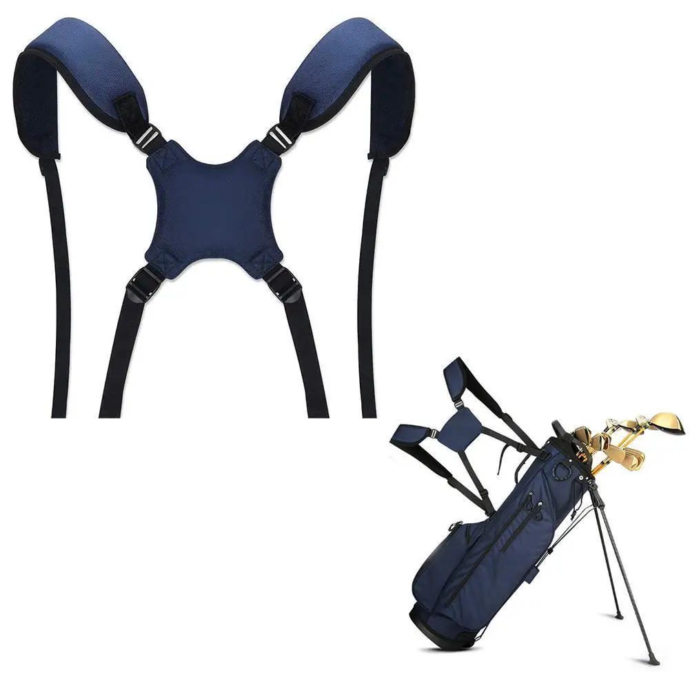 Portable Golf Shoulder Strap Golf Bag Strap Adjustable X Shoulder Bag