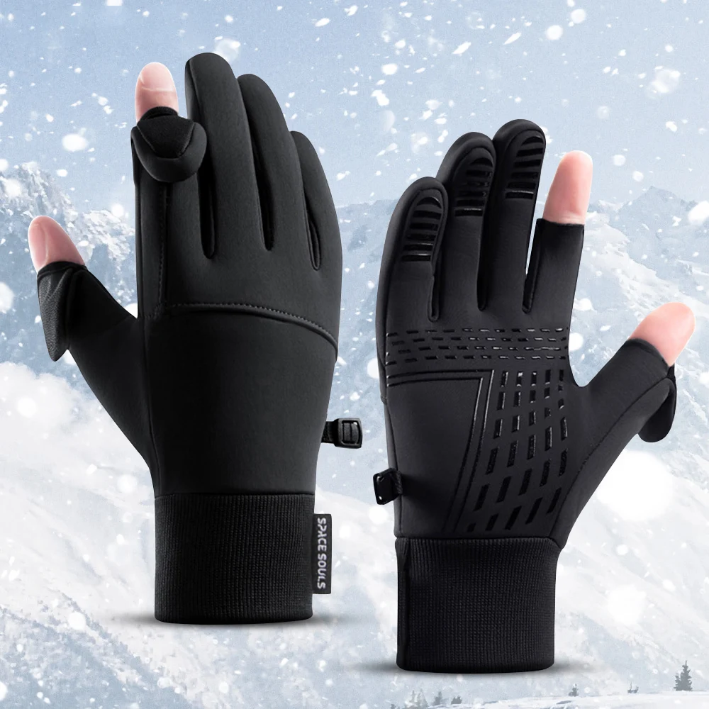 Gants chauds hiver homme femme imperméables tactiles sport extérieur pêche ski vélo