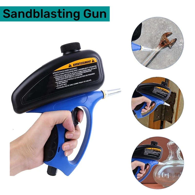 

Anti-rust Sandblaster Handheld Pneumatic Sand Blasting Machine Glass Tombstone Sprayer Sandblasting Machine with Small Nozzle