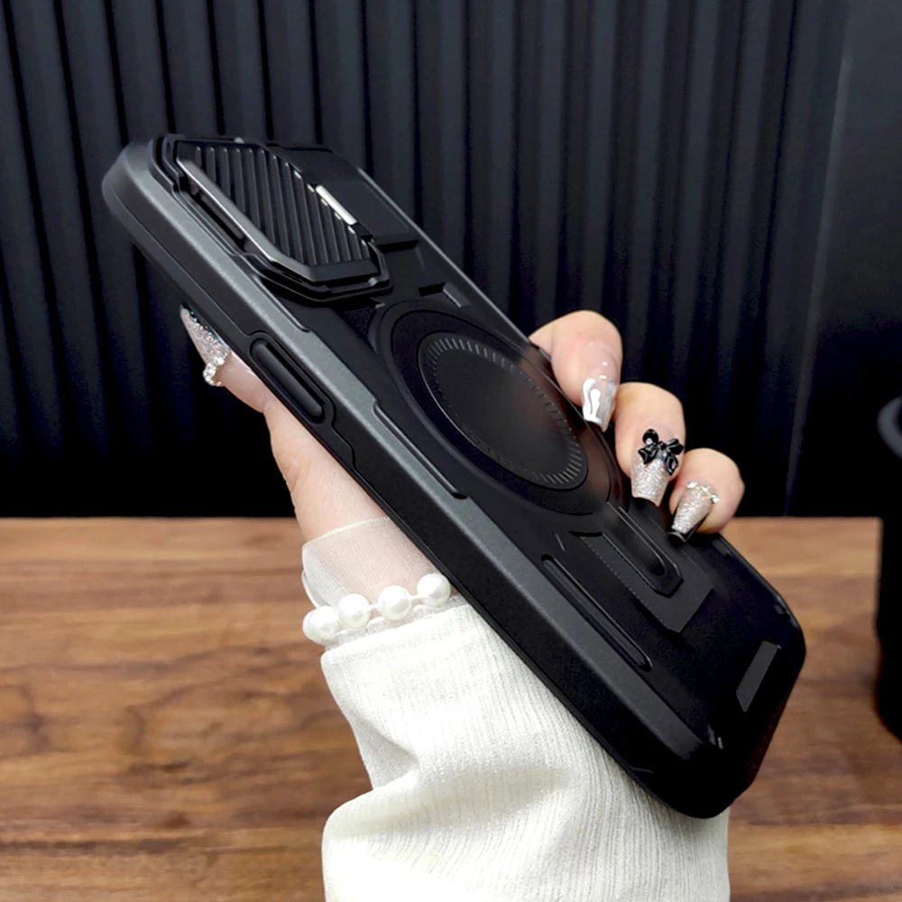 Shockproof Armor Case with Full Protective Lens Covers and MagSafe Compatibility