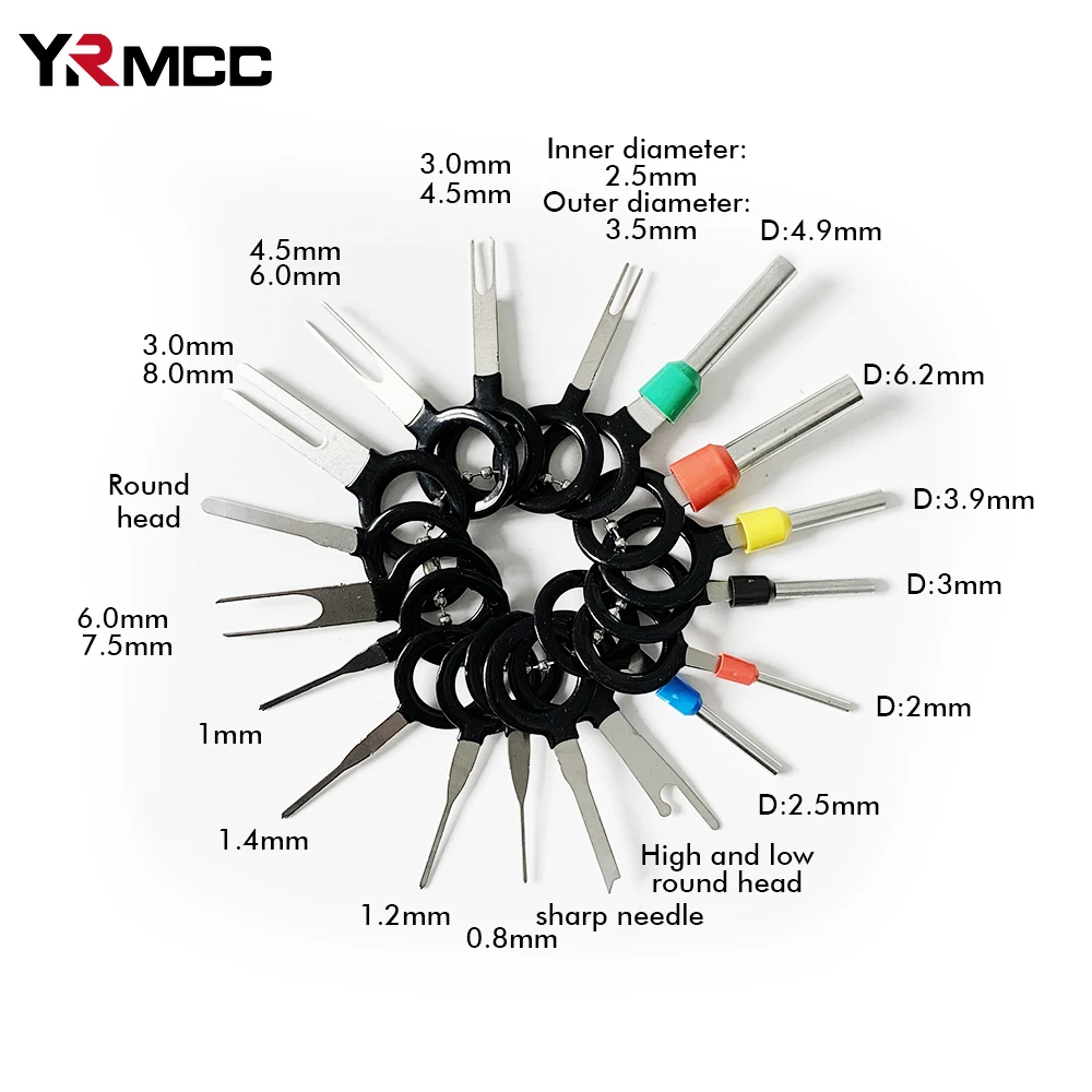 11/18/26/36/41pcs Car Terminal Removal Tool Kit Electrical Wiring Crimp Connector Pin Extractor Auto Terminal Repair Hand Tools
