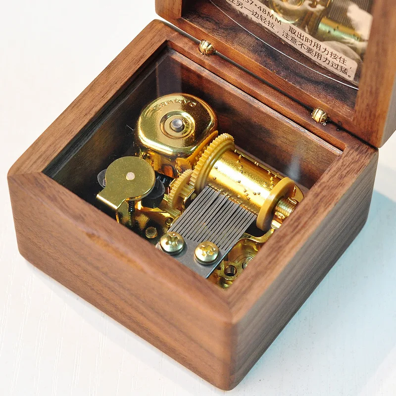 Howls Moving Castle Music Box Sankyo 18-note Sprited Away Wind Up Wood Musical Box Gift Girls Friend Birthday Christmas music box carousel music box