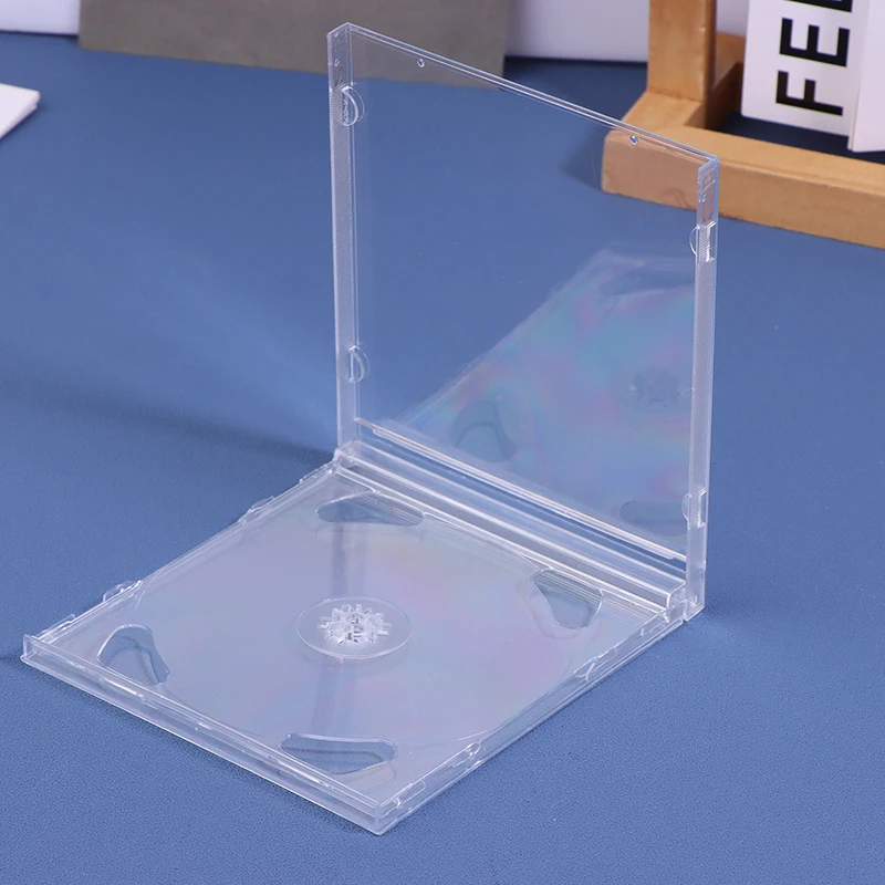 Transparent Plastic Double Disc CD DVD Storage Case Portable Durable Thicken CD Disc Box Storage