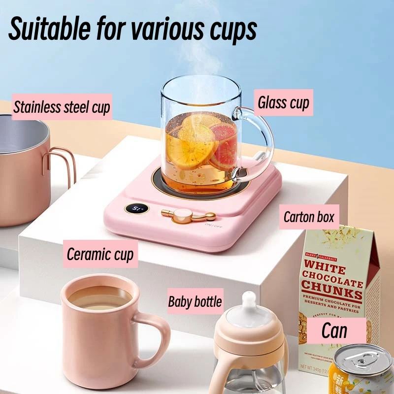 Coffee Cup Warmer Electric Mug Heater 220V Constant Temperature 55/65/75℃ Heated Coaster For Milk Tea Water Heating Pad Warm Mat