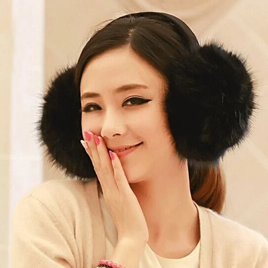 1pc Women Antifreeze Earmuffs Winter Warm Plush Earmuffs Folding Ear Muffs For Ladies Outdoor Ear Protector Girls Cover warm earmuffs