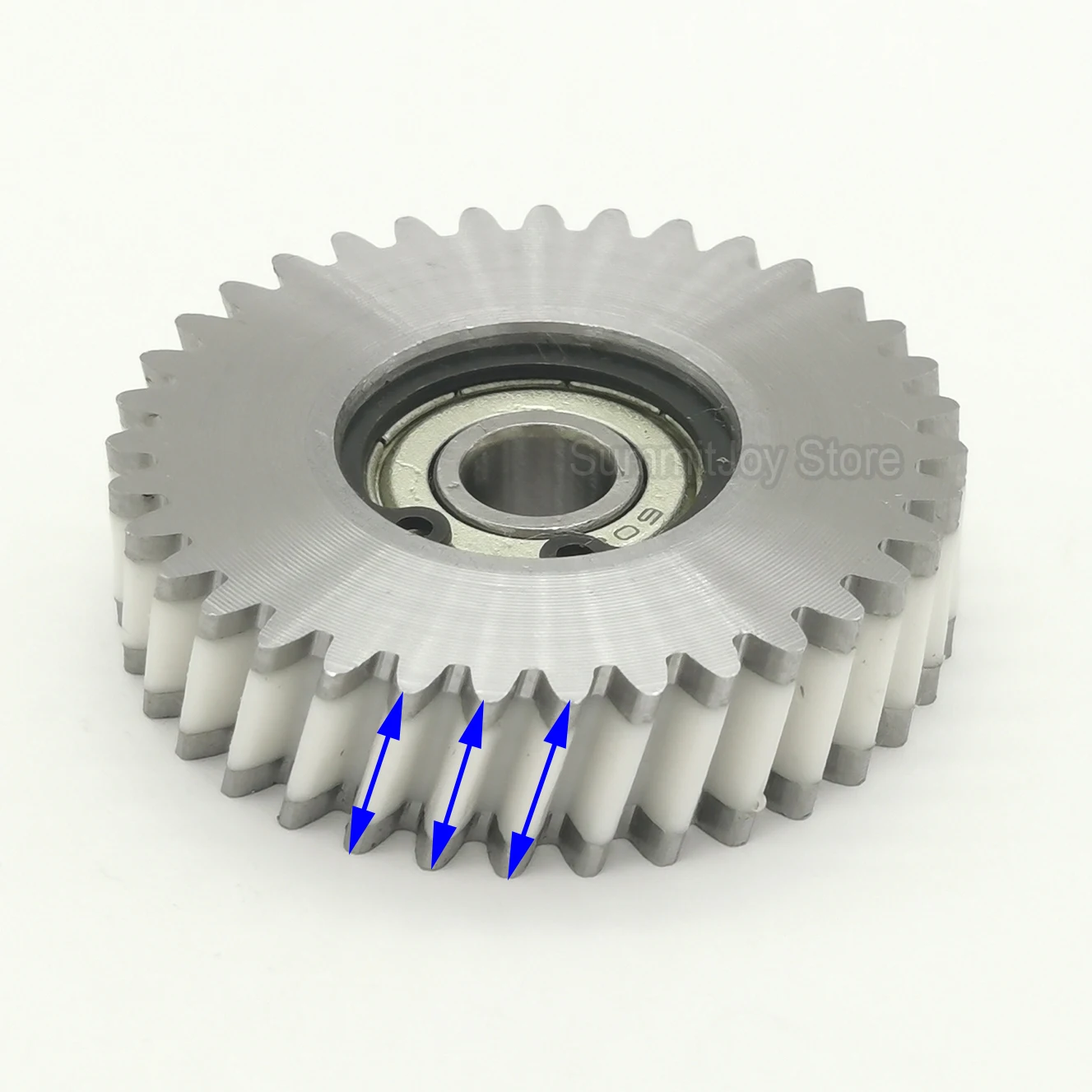 3 Stück E-Bike 35T 47,5x12mm schräges Planetengetriebe mit 8mm Lagern 35 Zähne Nylon und Stahlgetriebe für Elektrofahrrad-Nabenmotor – Detail 4