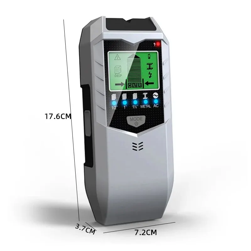 Detector De Pared Y Medidor Láser 2 En 1 - Localiza Tuberías, Cables Y Vigas, Y Mide Hasta 120m (393ft) - Pantalla LCD Y Alerta Sonora