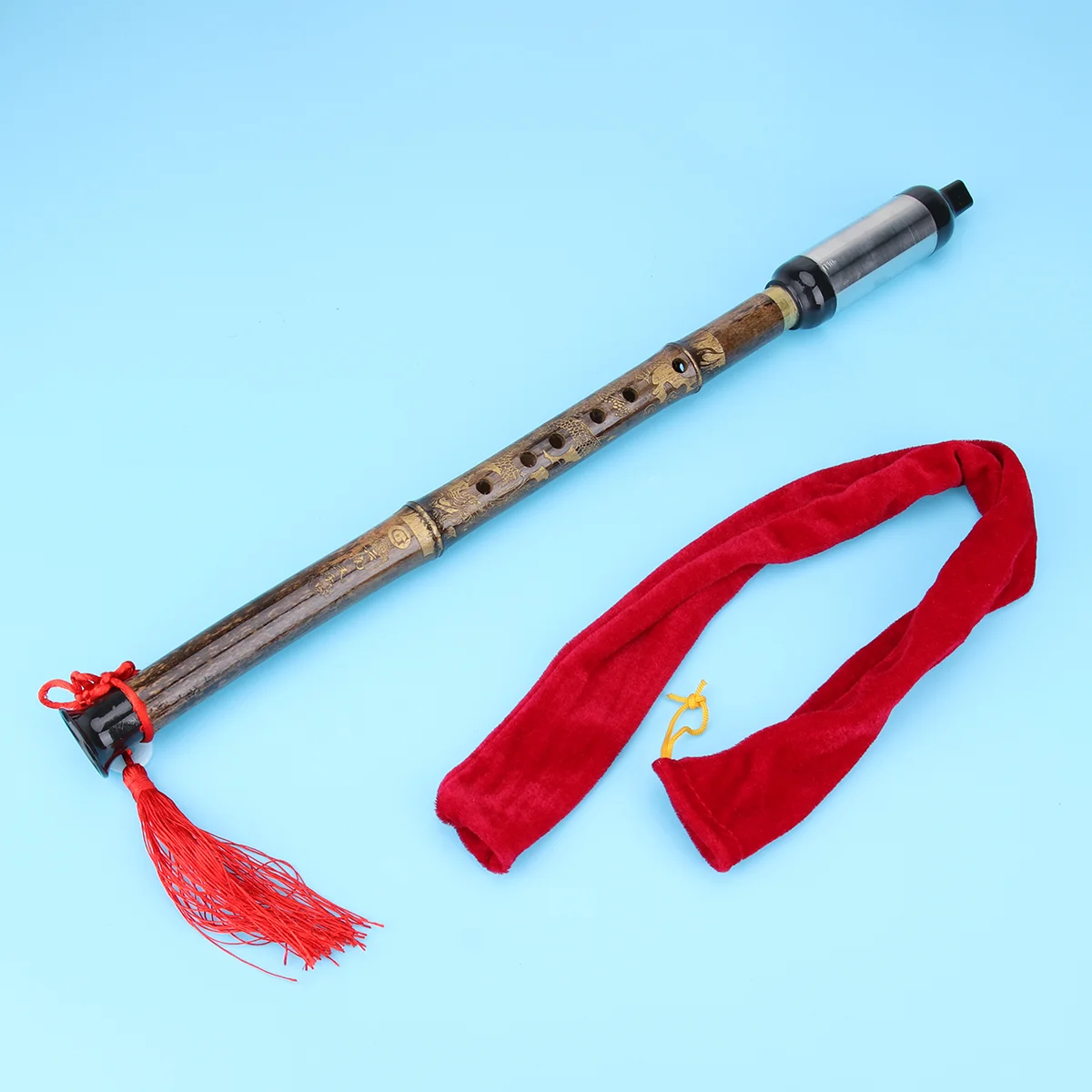 

Flute for Collectors Chinese Musical Instrument Traditional Handmade Purple Bamboo Dizi Wooden