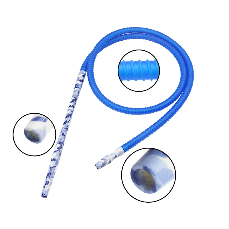 Professional Hookah PVC Hose Tube Shisha Water Pipe Chicha Narguile Smoking Accessories Acrylic Handle Sheesha 1PC 191CM