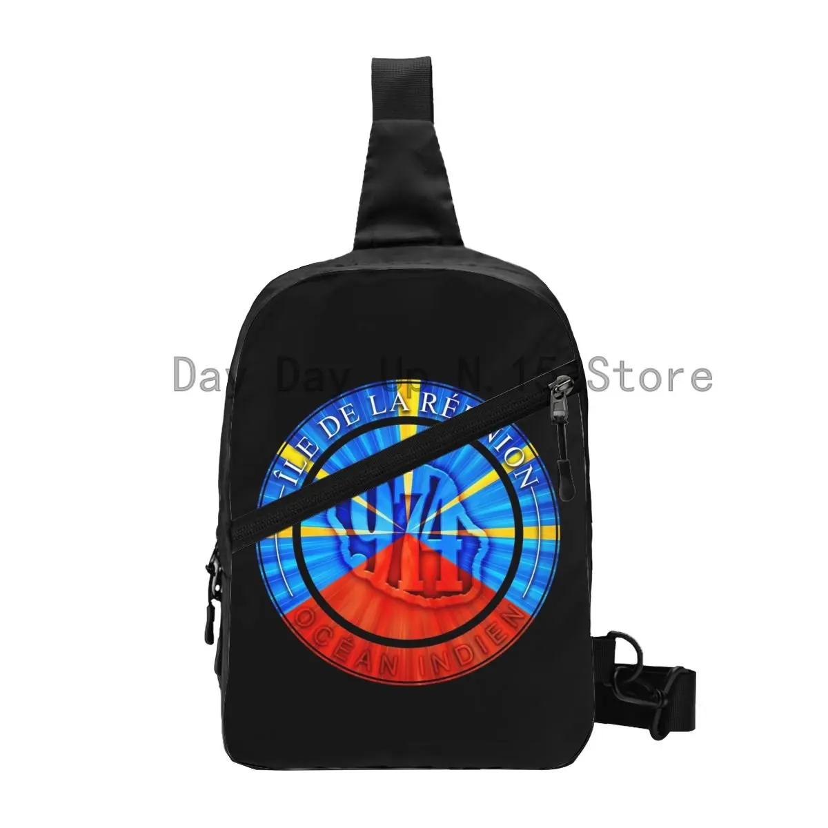 

Fashion 974 Reunion Island Flag Sling Bags for Travel Hiking Men Reunionese Pride Crossbody Chest Backpack Shoulder Daypack