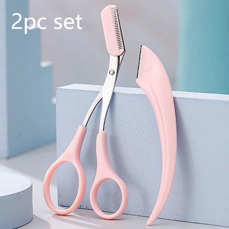 Eyebrow Razor Eyebrow Trimmer Scissor Beauty Products for Women Scissors with Comb Stainless Steel Beauty Makeup Tools eyebrow trimmer set eyebrow trimmer eyebrow razor set eyebrow razor eyebrow scissors