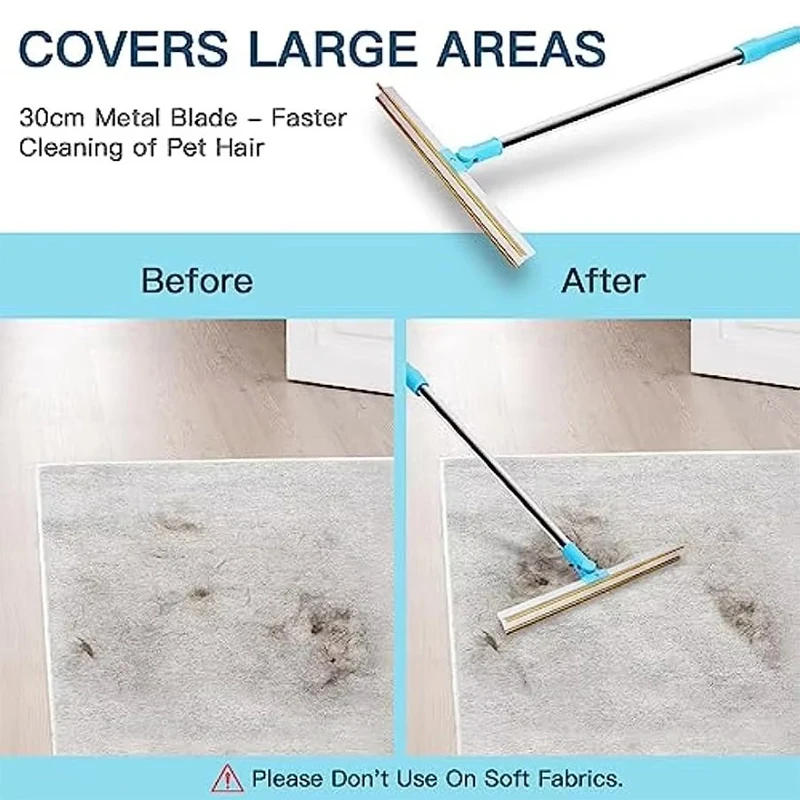 مجموعة إزالة شعر الحيوانات الأليفة ، أداة إزالة الزغب ، مقبض تلسكوبي للمعادن ، مجداف البساط ، شعر الكلب والقط ، الدوران ، منتجات حلاقة سجاد الحيوانات الأليفة