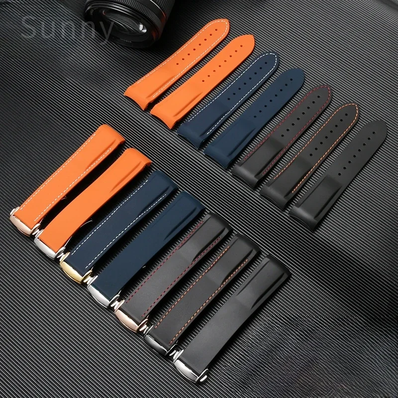 La Linea In Silicone Sostituisce 20 22Mm Accessori Per Omega Seahorse Rubber Ocean Series Diving Sports Cinturino Per Orologio Universo Da Uomo